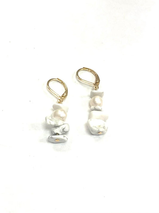 Boucles d'oreilles pierres - Blanche - (2 Variantes) - Rouge Bijoux