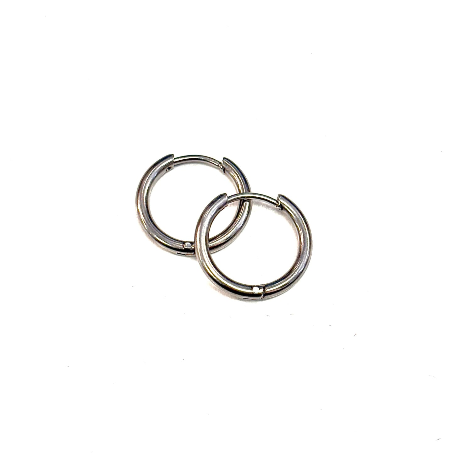 Boucles d'oreilles  - Anneaux Ronds Moyennes- Rouge Inox