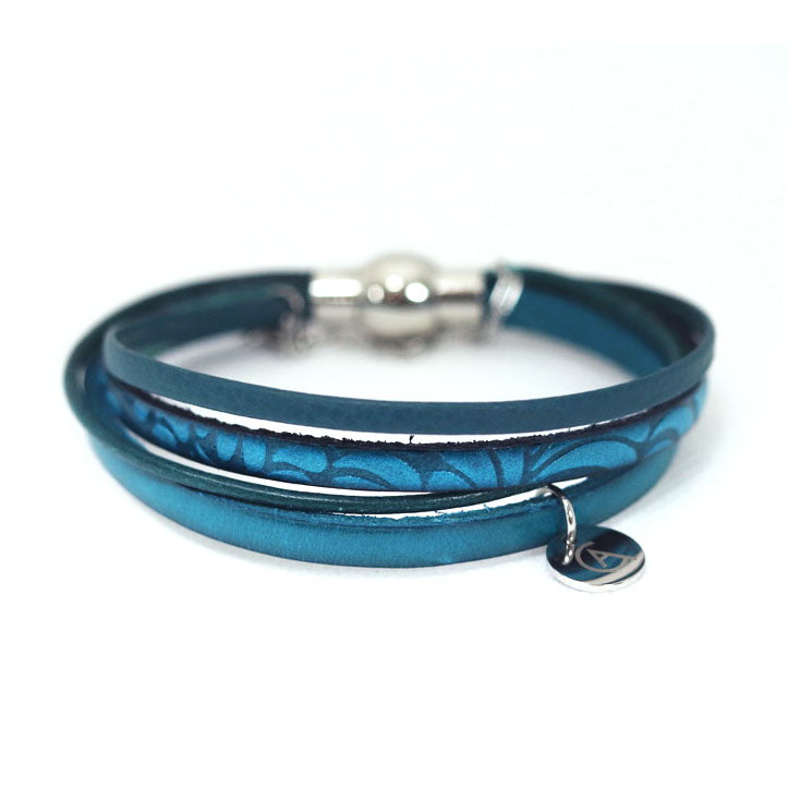 Bracelet zip turquoise - Créart