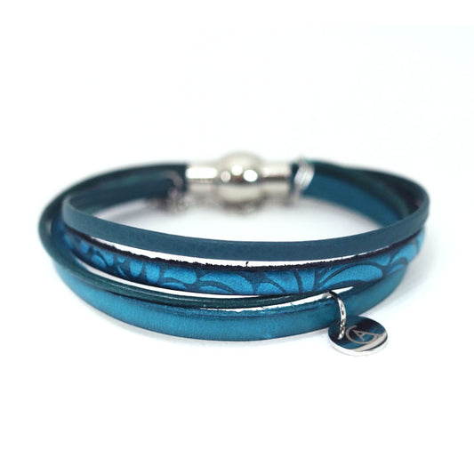 Bracelet zip turquoise - Créart