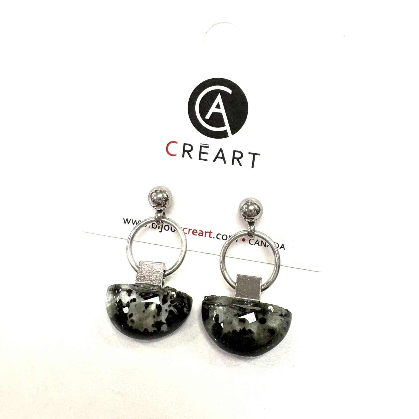 Boucles d’oreilles demi-lune - 4 couleurs différentes - Créart