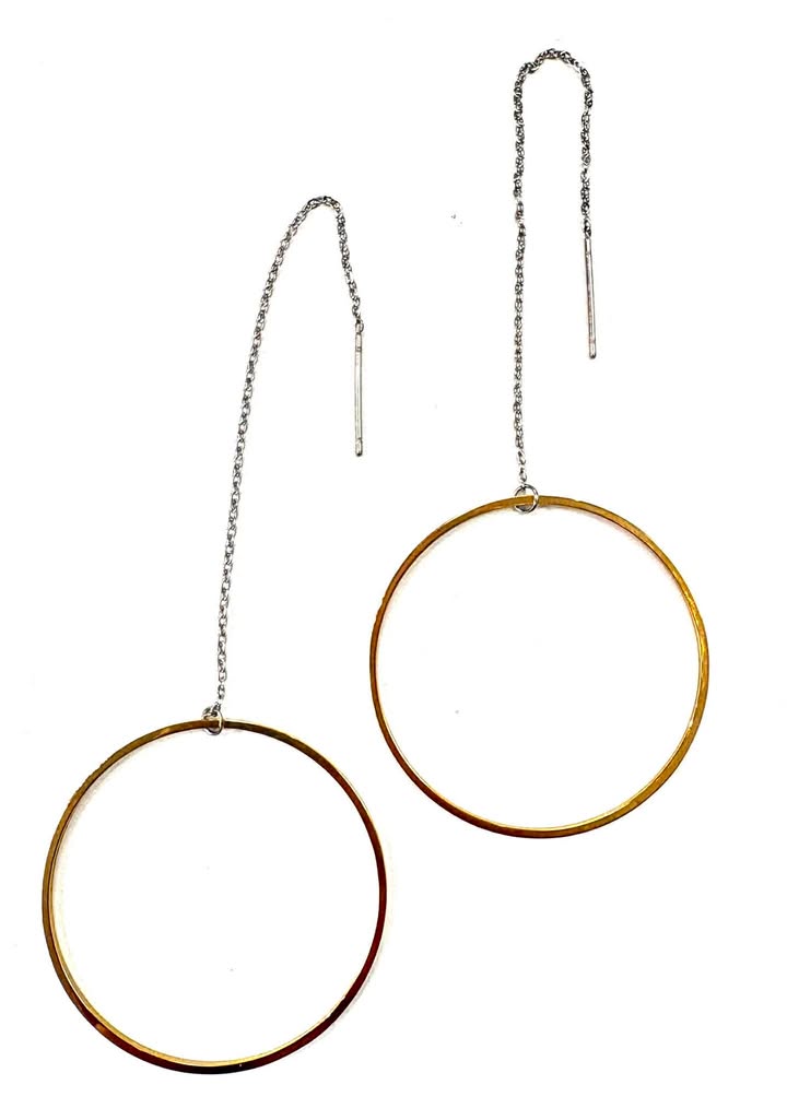 BO grosse boucle d'oreille - Rouge inox