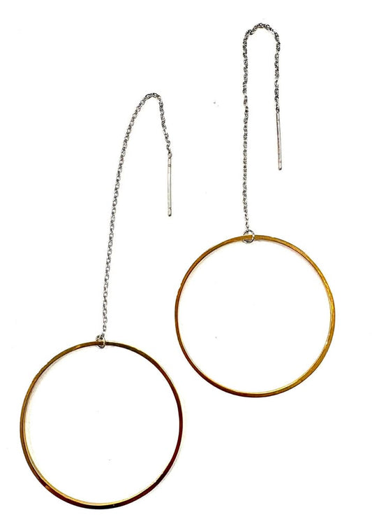 BO grosse boucle d'oreille - Rouge inox