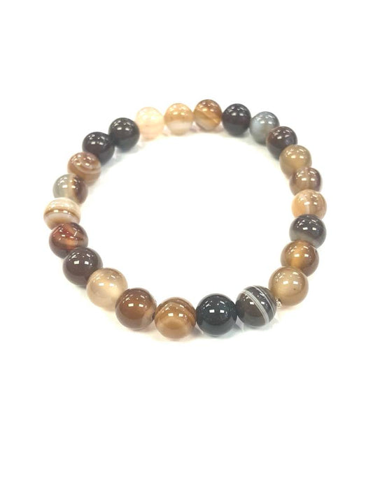 Bracelet - Brun - pierres fines - Rouge Bijoux