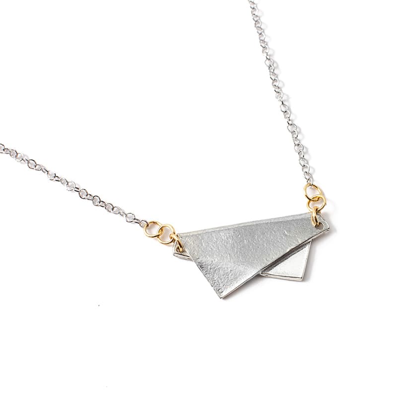Necklace - Message - Silver and gold - Anne-Marie Chagnon 