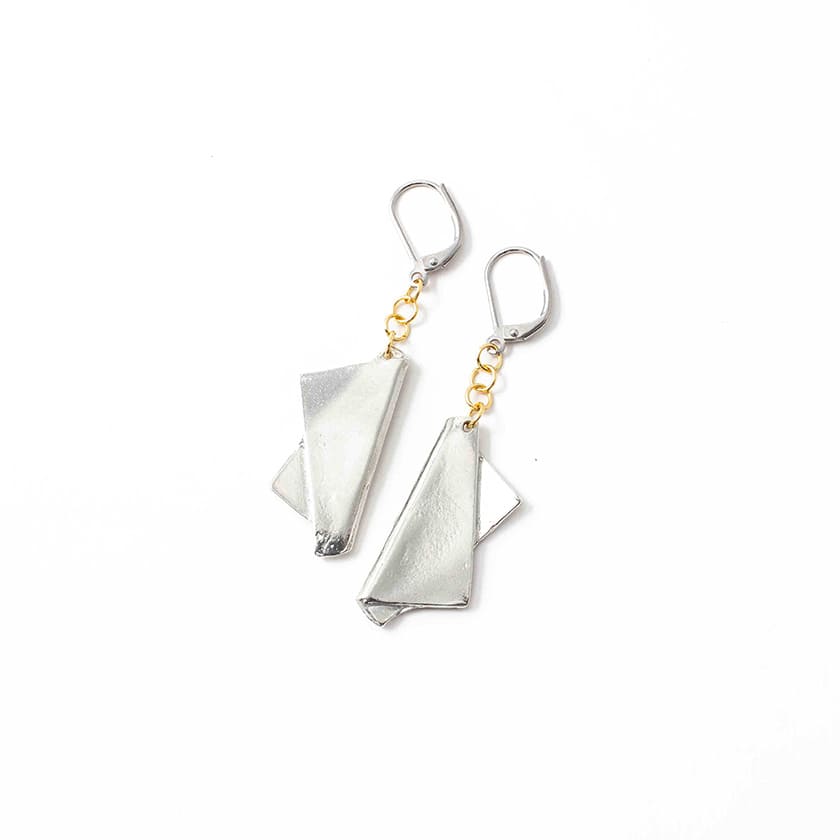 Earrings - Accolade - Silver and gold - Anne-Marie Chagnon 