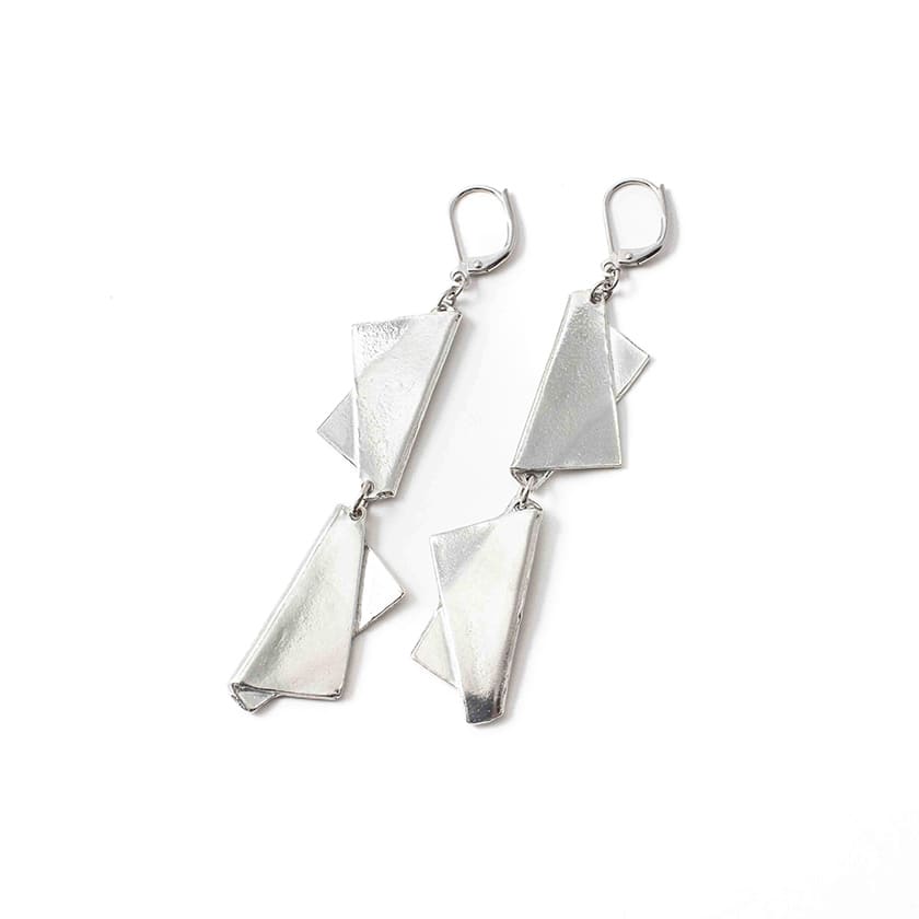 Earrings - Missive - Silver - Anne-Marie Chagnon 