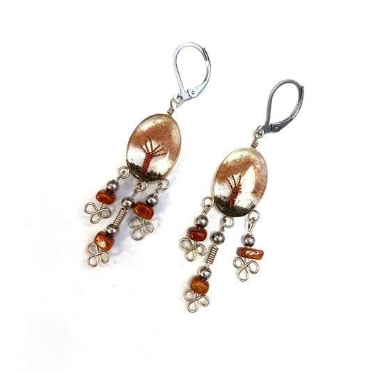 BO bohème- CR29- Arbre Bronze Simple - Rouge Aventure