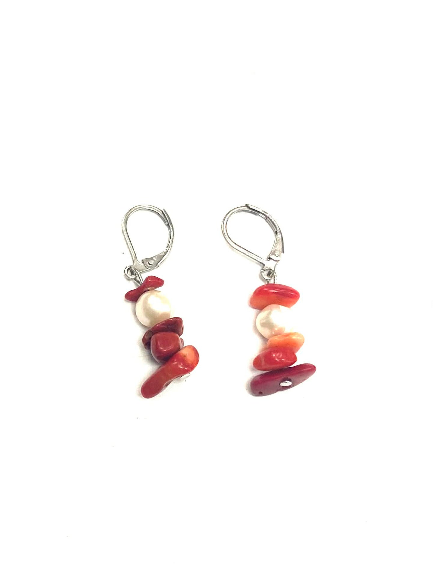 Boucles d'oreilles pierres - Corail - Rouge (2 Variantes) - Rouge Bijoux