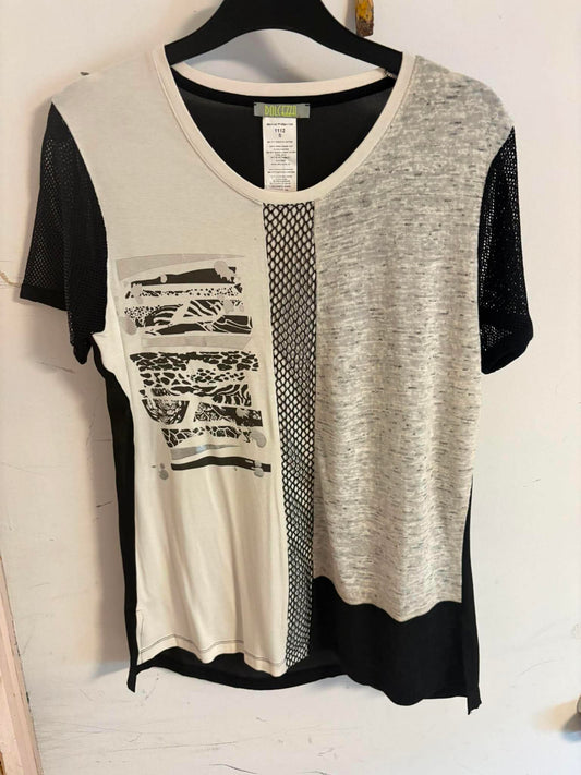 T-shirt noir blanc Dolcezza