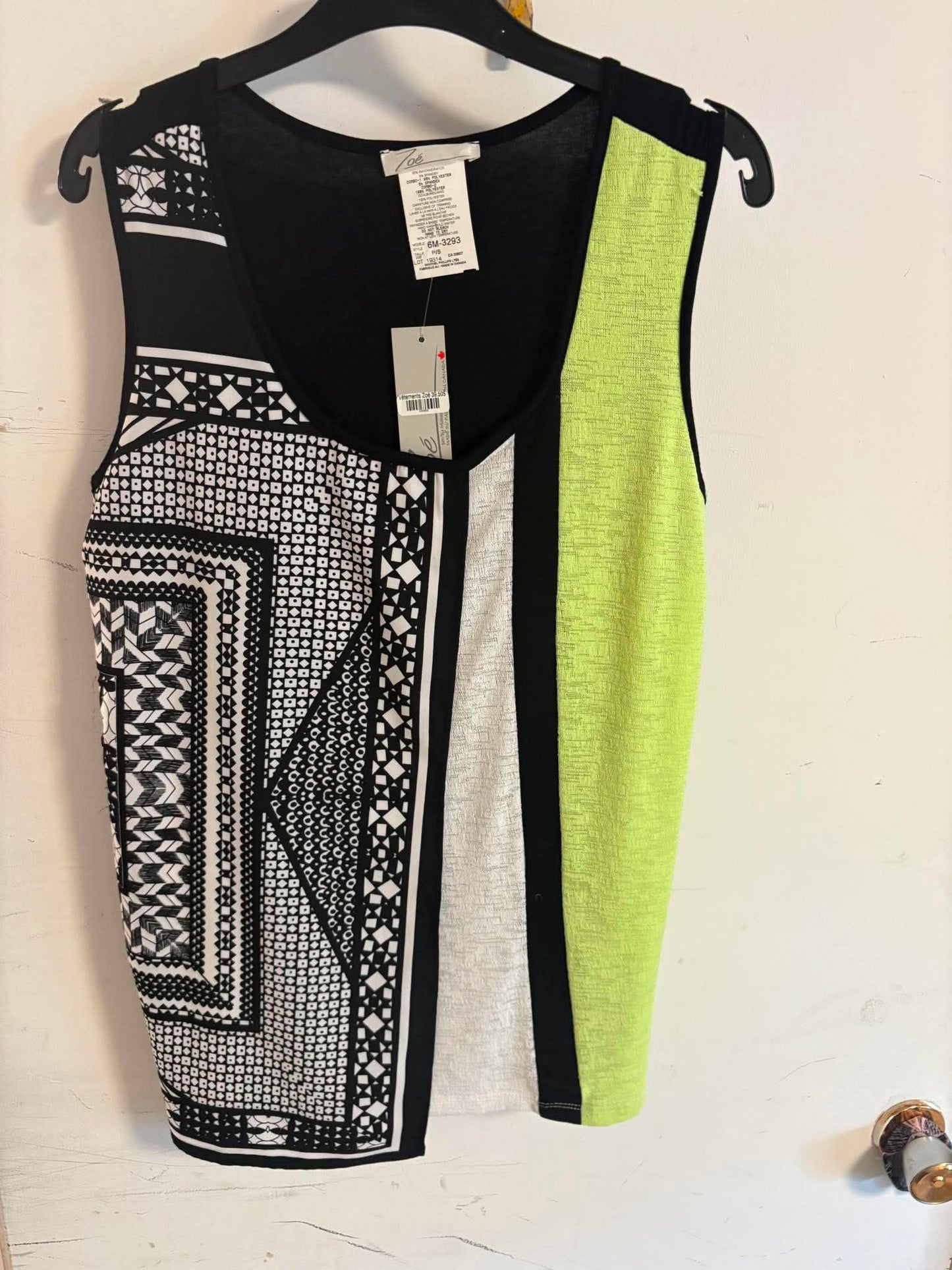 Martini tunic with black and white polka dots
