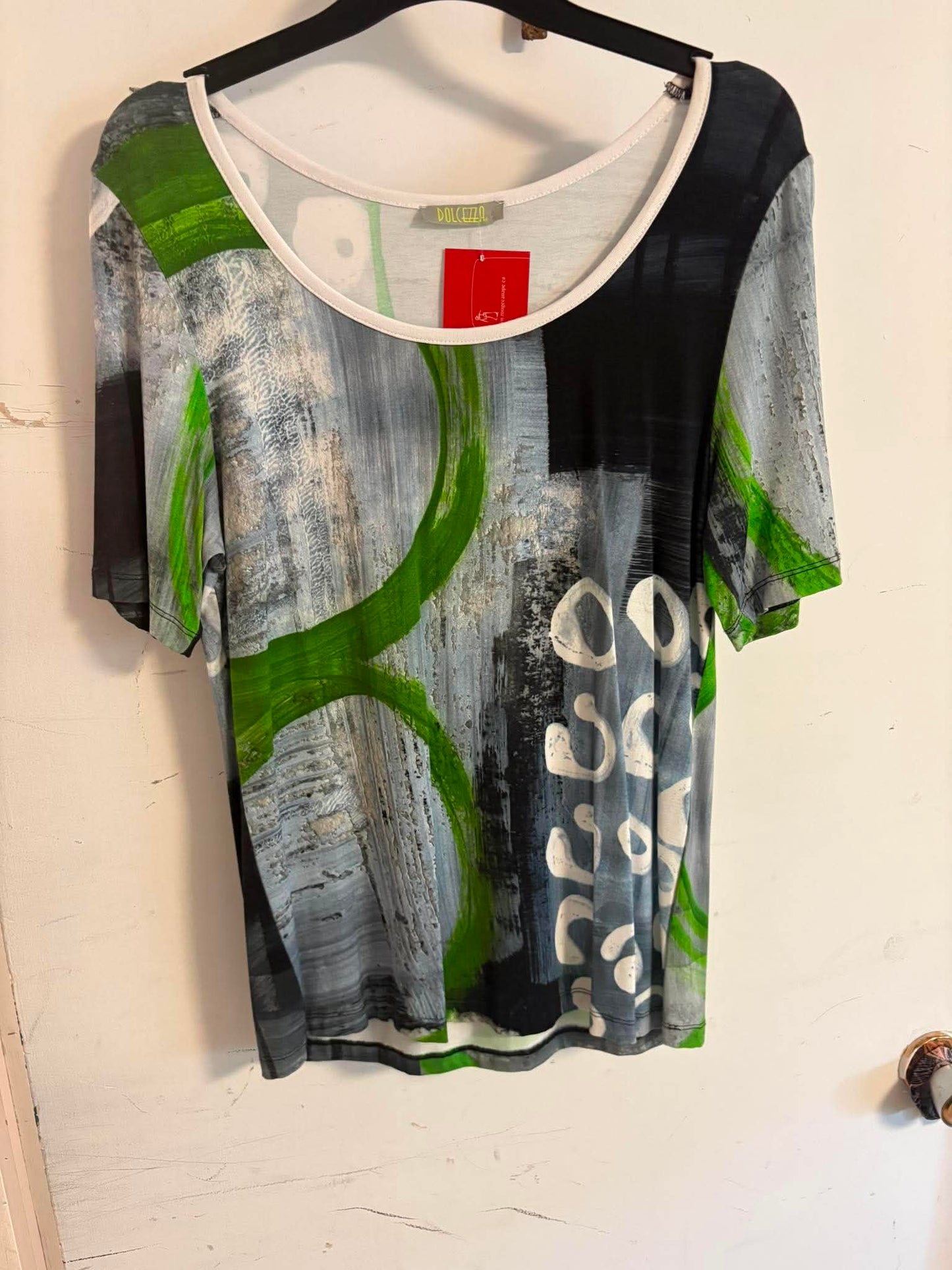 T-shirt gris vert Dolcezza
