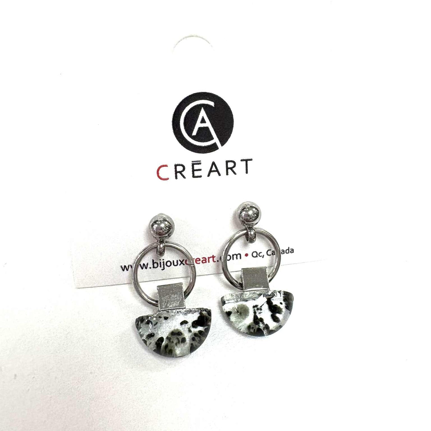 Boucles d’oreilles demi-lune - 4 couleurs différentes - Créart