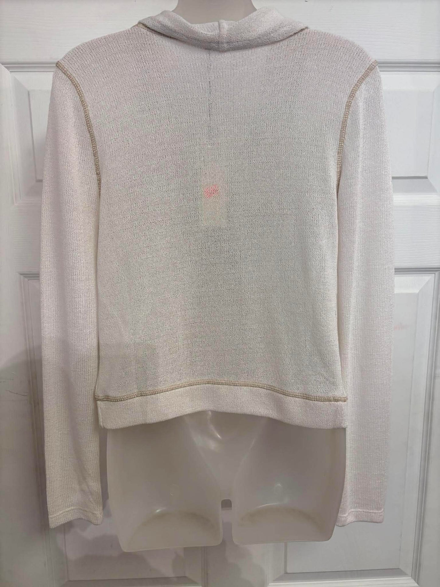Veste tricot blanc et sable Dolcezza