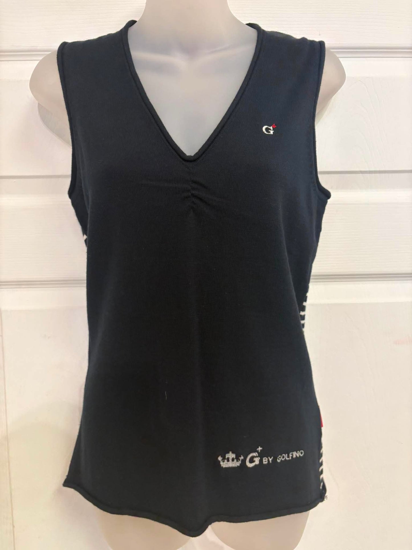 Martini tunic with black and white polka dots