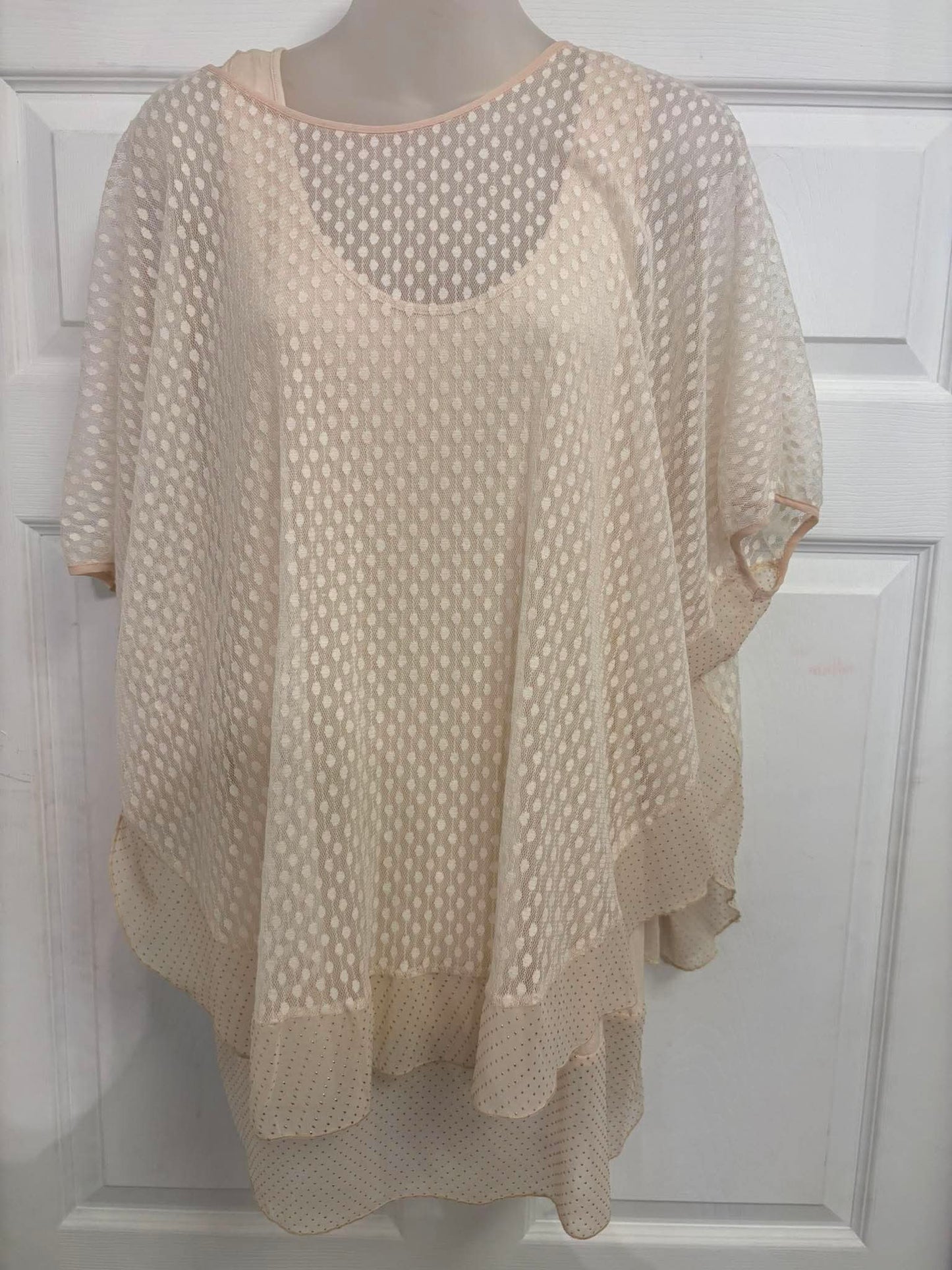 Martini tunic with black and white polka dots