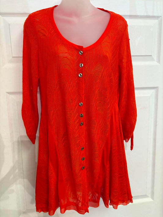 Martini tunic with black and white polka dots