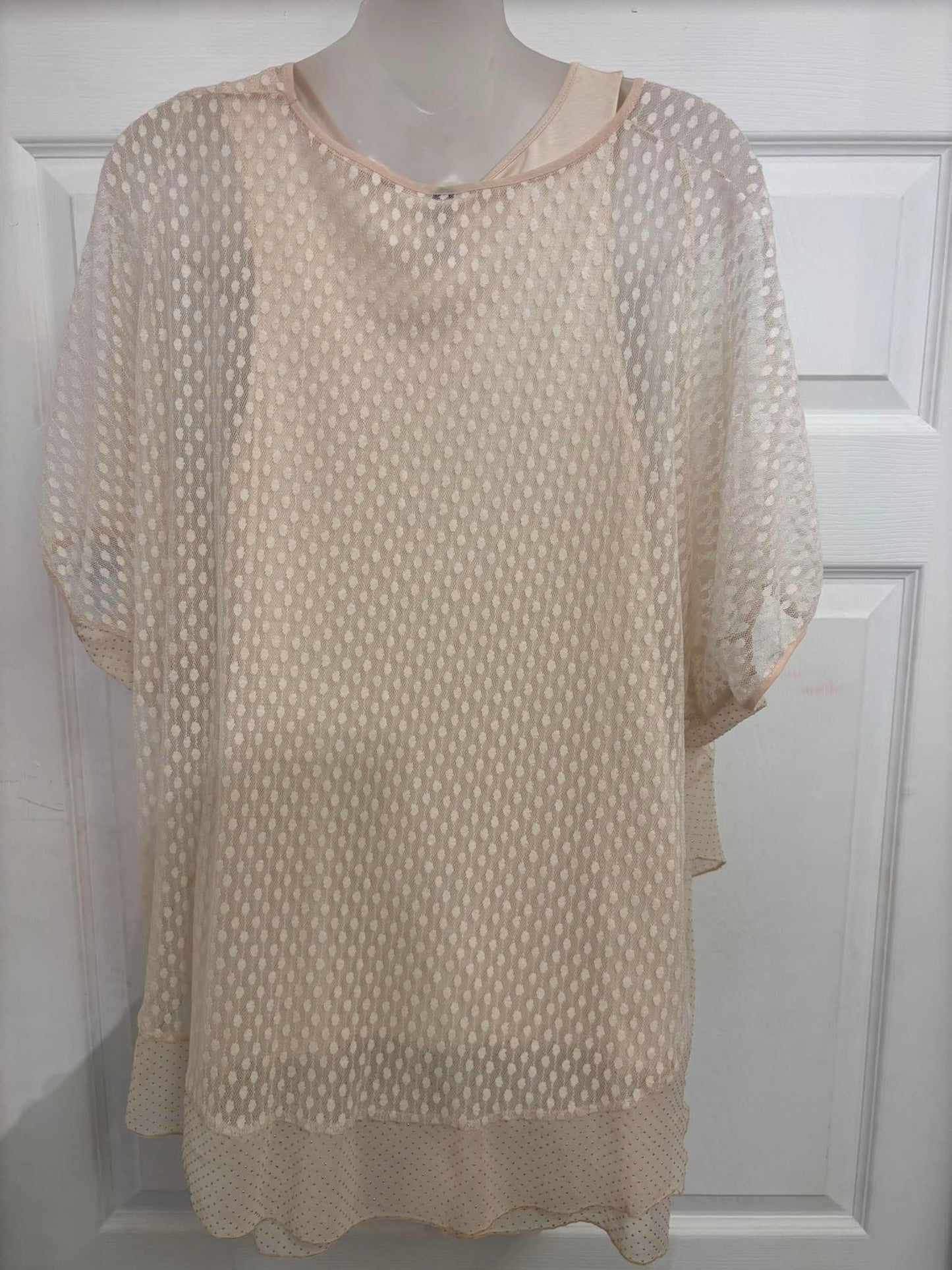 Martini tunic with black and white polka dots