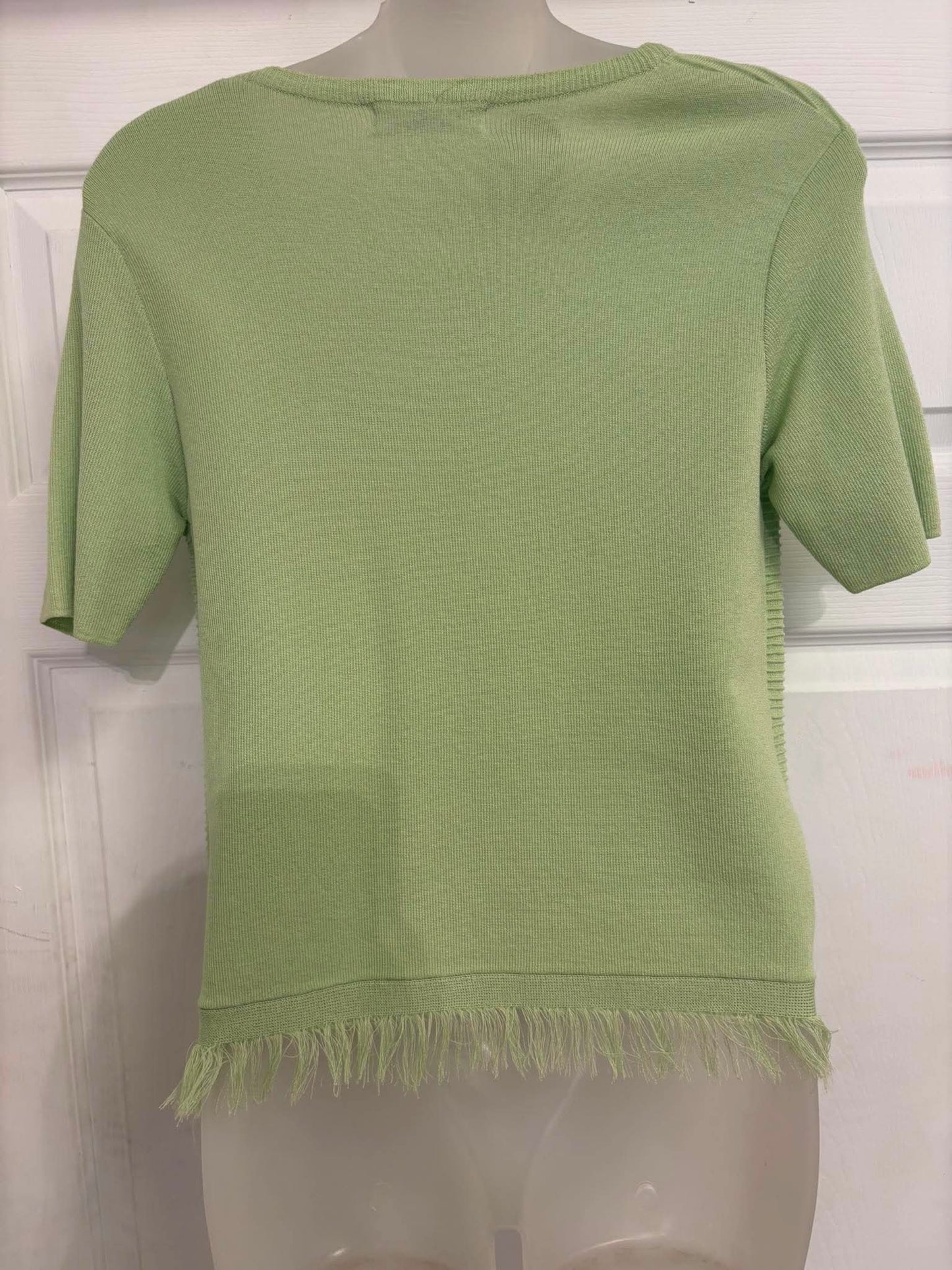 T-shirt tricot vert Patrizia Luca Milano