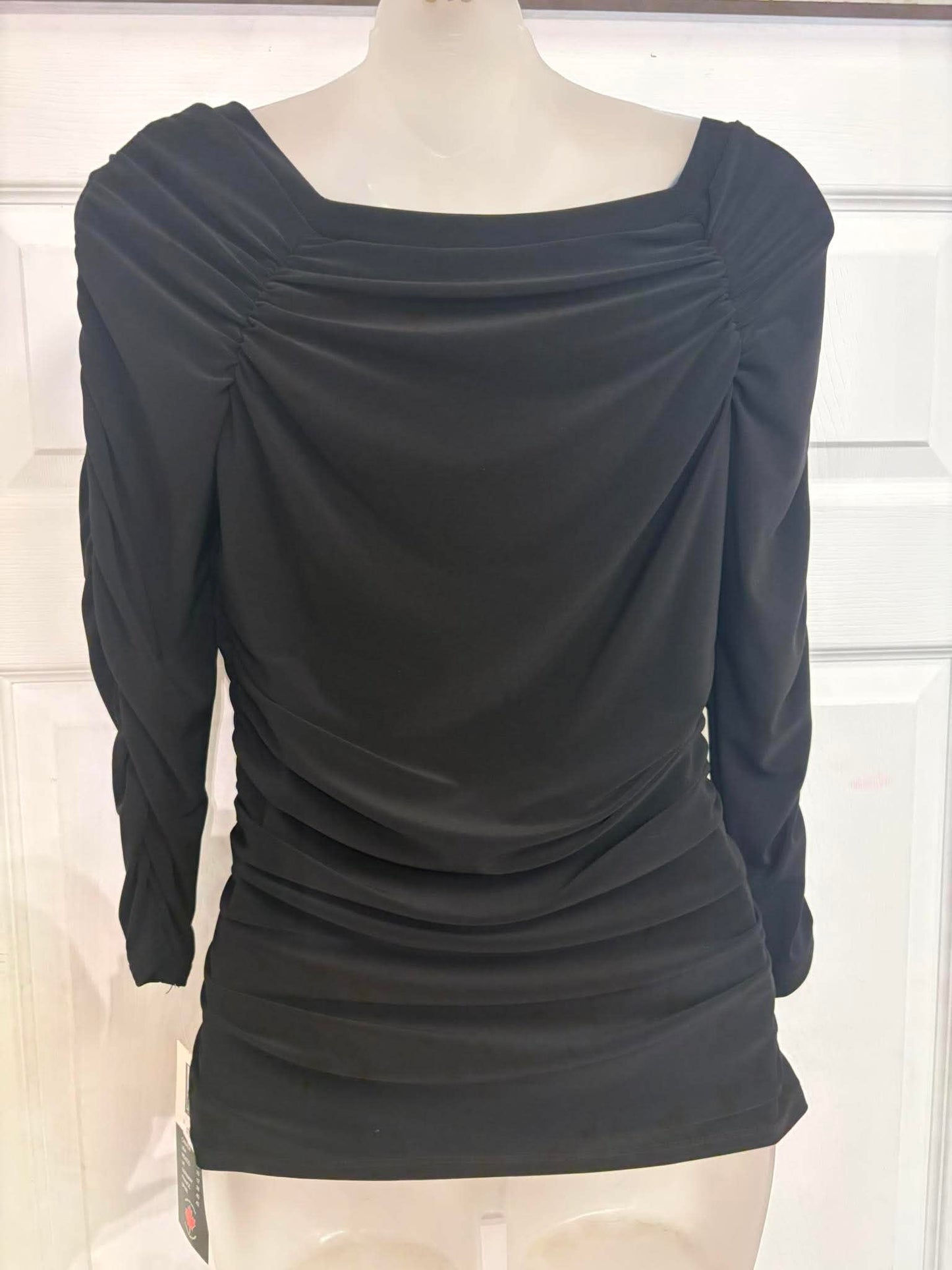 Martini tunic with black and white polka dots