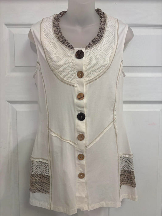 Martini tunic with black and white polka dots
