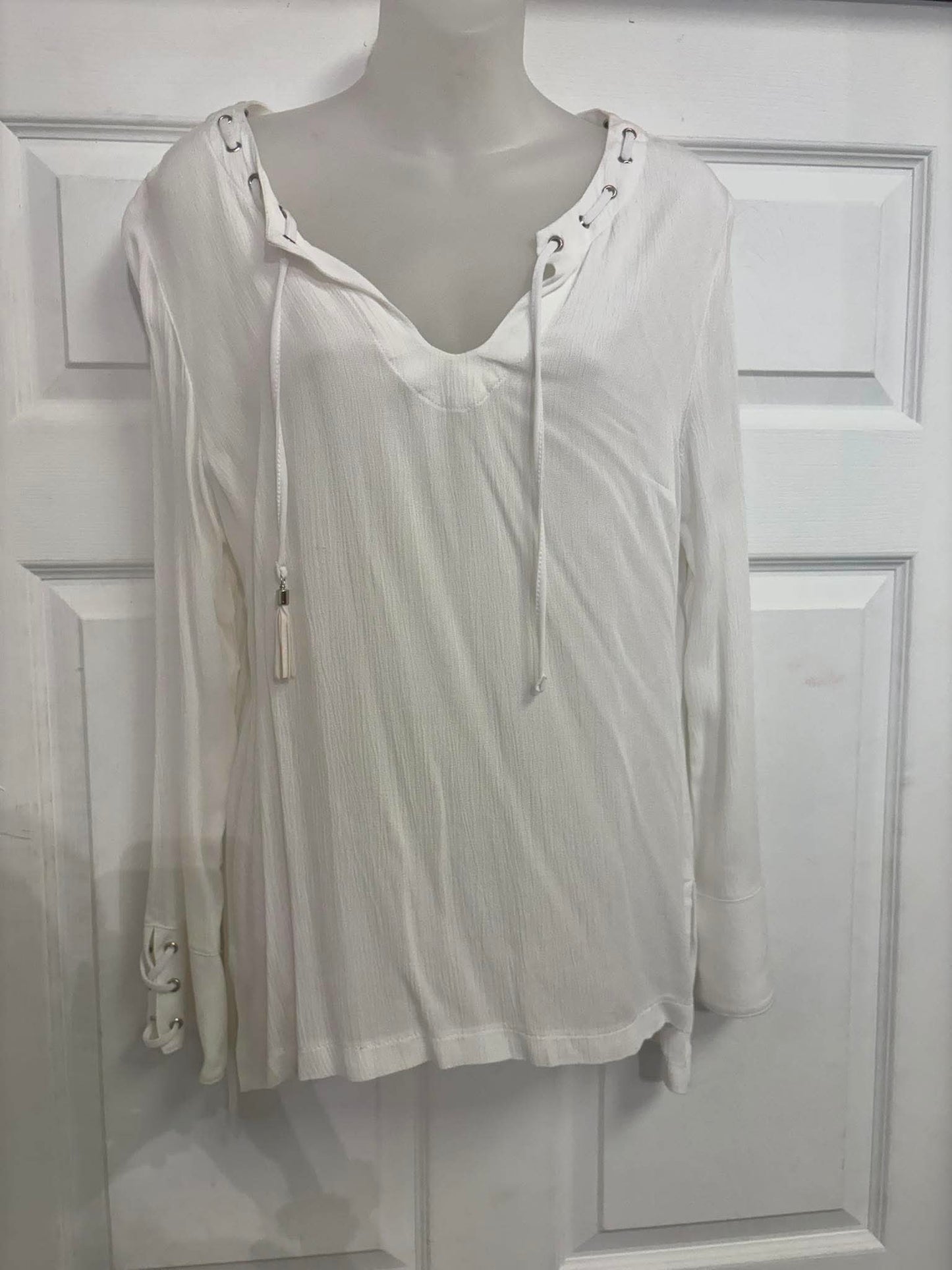 Martini tunic with black and white polka dots