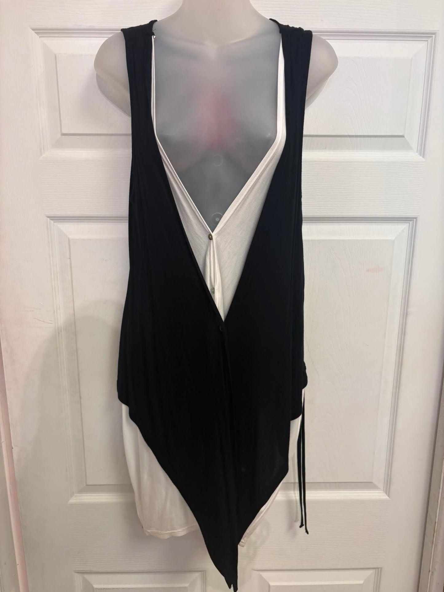 Martini tunic with black and white polka dots