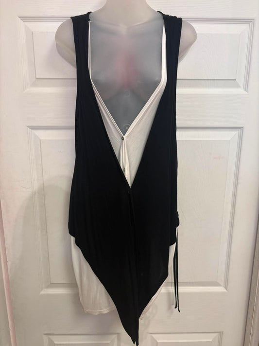 Martini tunic with black and white polka dots