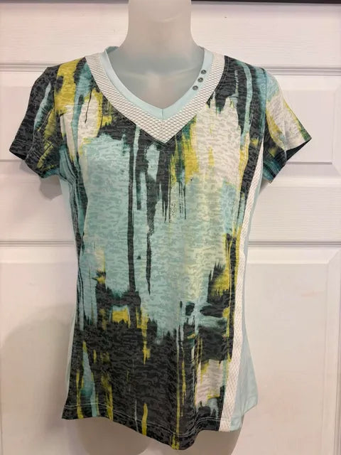 Martini tunic with black and white polka dots