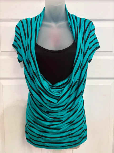 T-shirt turquoise et noir Eclipse