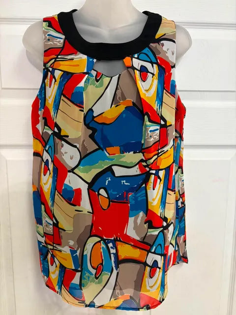 Martini tunic with black and white polka dots