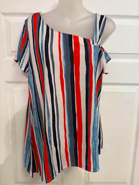 Martini tunic with black and white polka dots