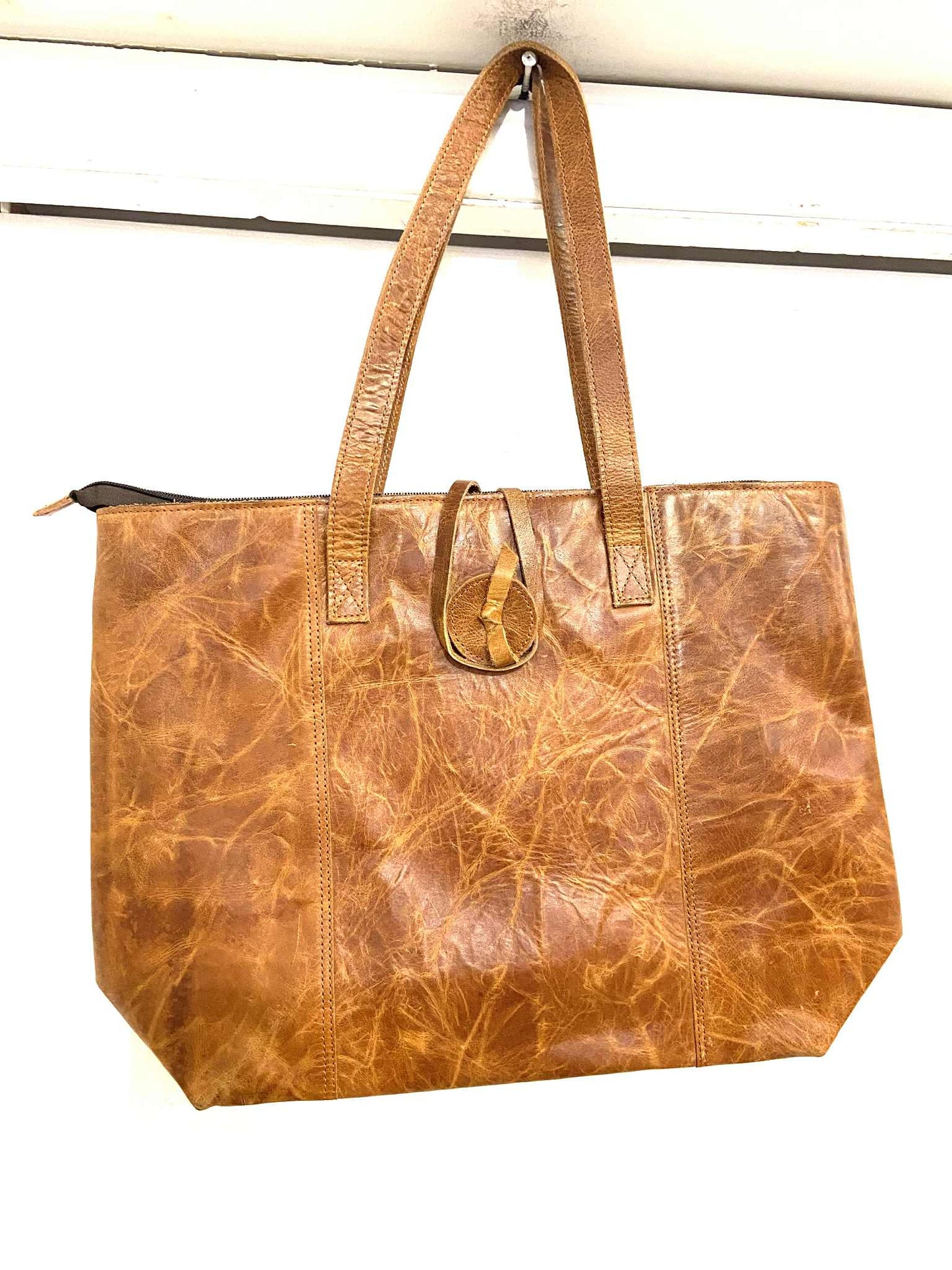 Grand sac épaule fourre-tout cuir - 2 couleurs offertes - Rouge Import