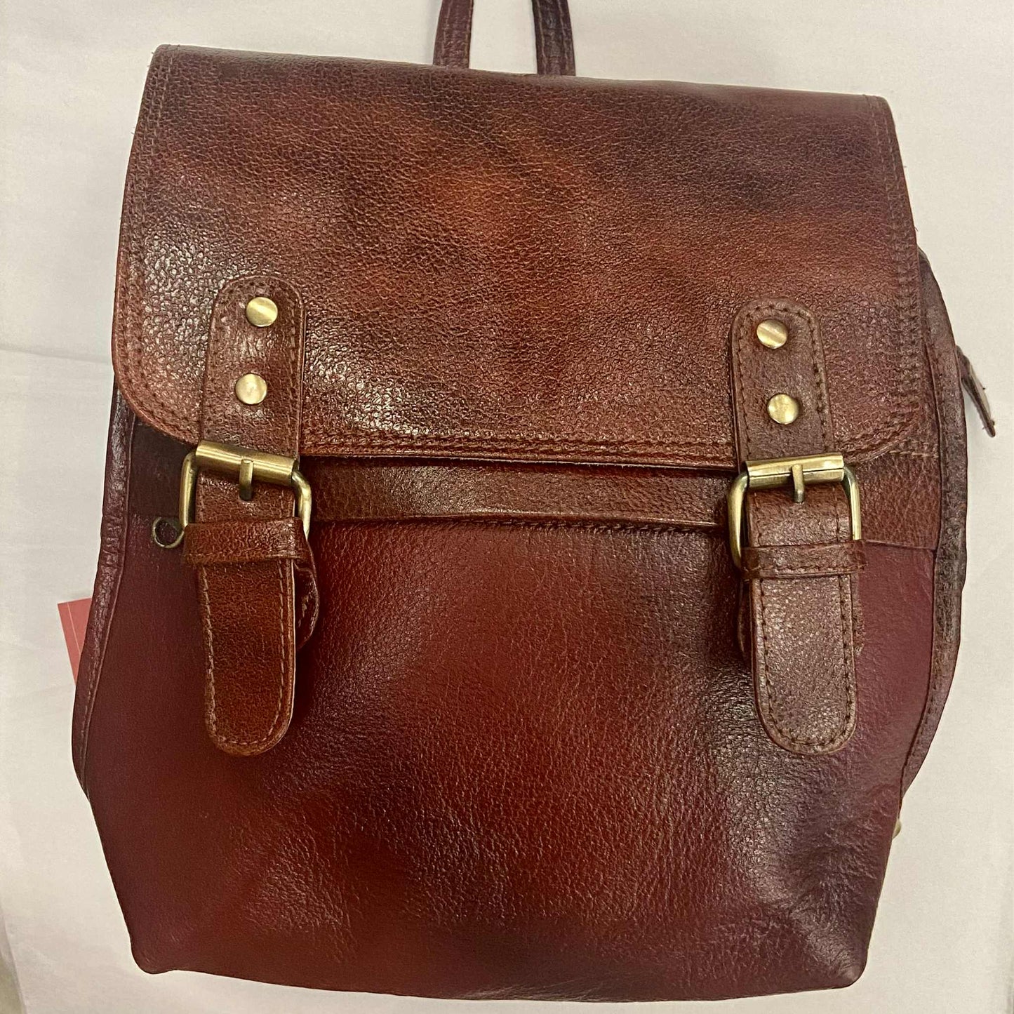 Sac à dos tout cuir - 5 couleurs offertes - Rouge Import