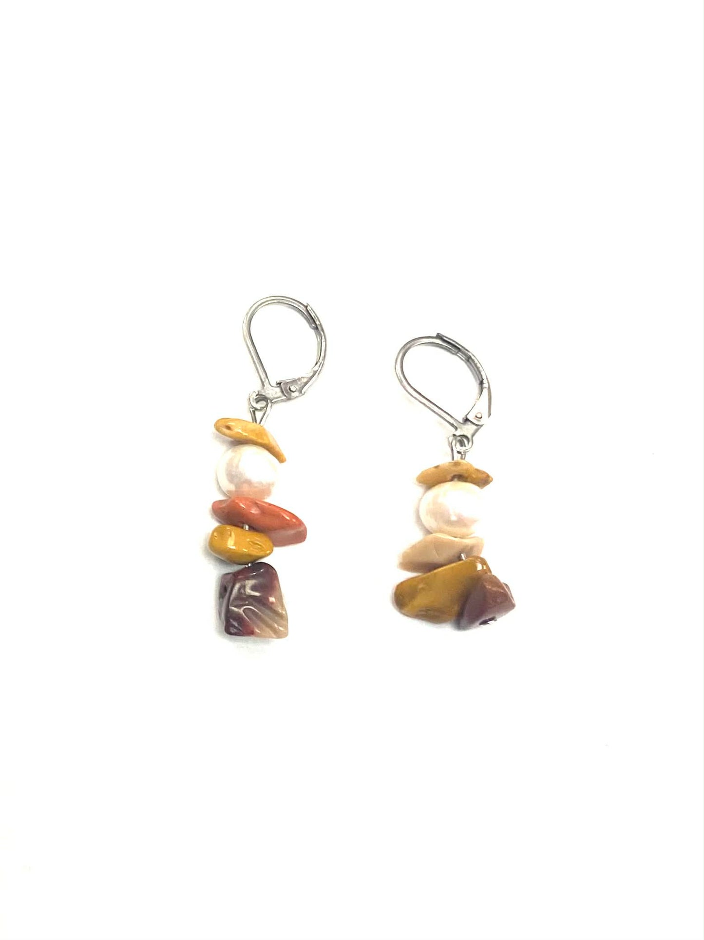 Boucles d'oreilles pierres - Mookaite - (2 Variantes) - Rouge Bijoux