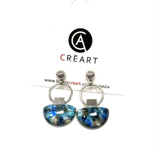 Boucles d’oreilles demi-lune - 4 couleurs différentes - Créart