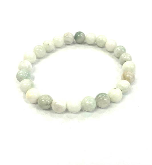 Bracelet - Blanc verdâtre - pierres fines - Rouge Bijoux