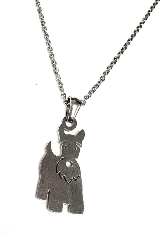 Collier chien Schnauzer - Rouge Inox