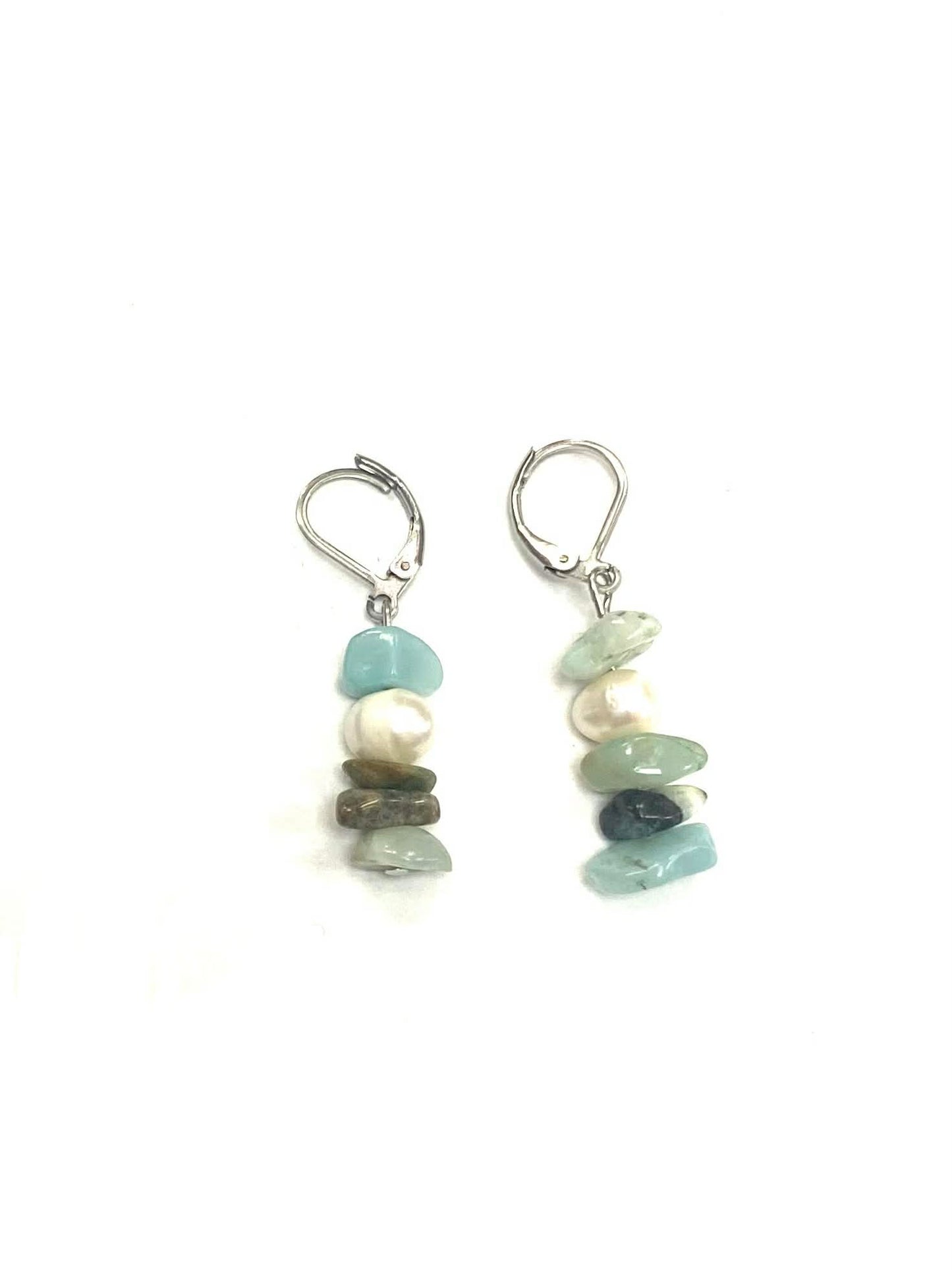 Boucles d'oreilles pierres - Amazonite - (2 Variantes) - Rouge Bijoux