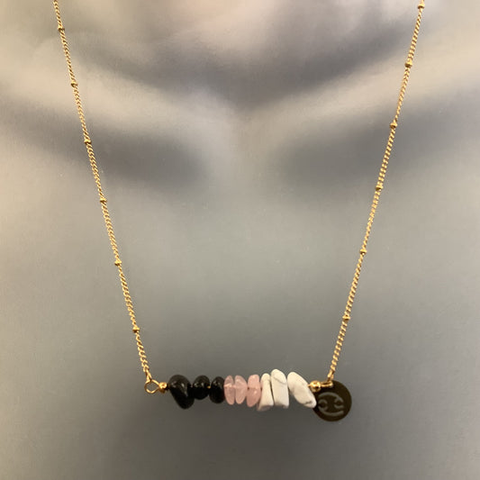 Cancer Zodiac Stone Necklace - Red Stainless Steel