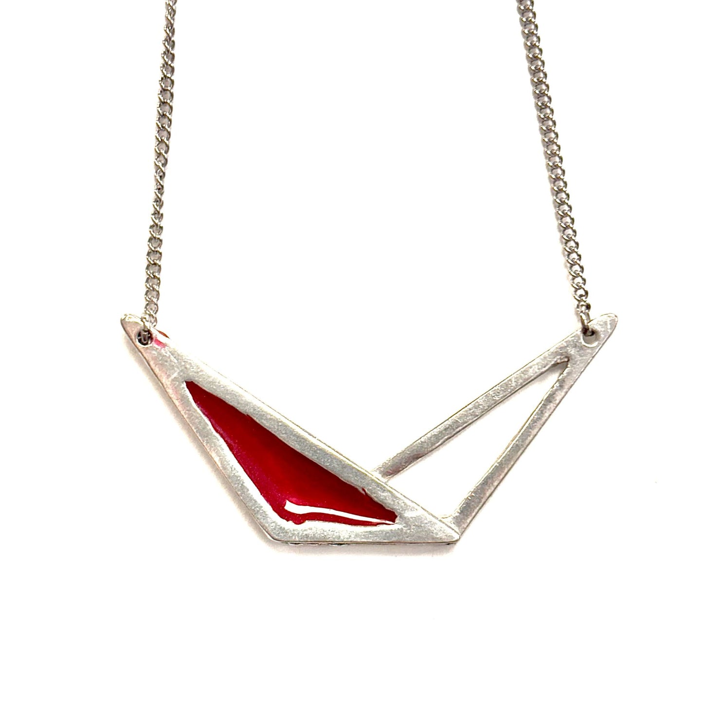 Collier Formes Géométriques Argent 2 - Rouge Bijoux - (plusieurs couleurs)