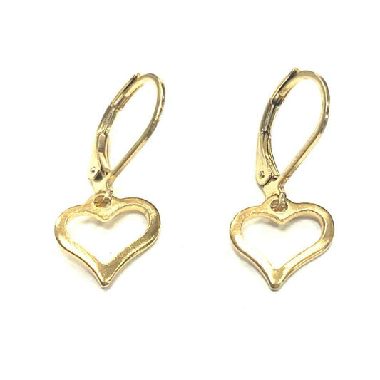 Earring - Heart (3 Variants - gold - rose gold - silver) - Stainless Steel Red