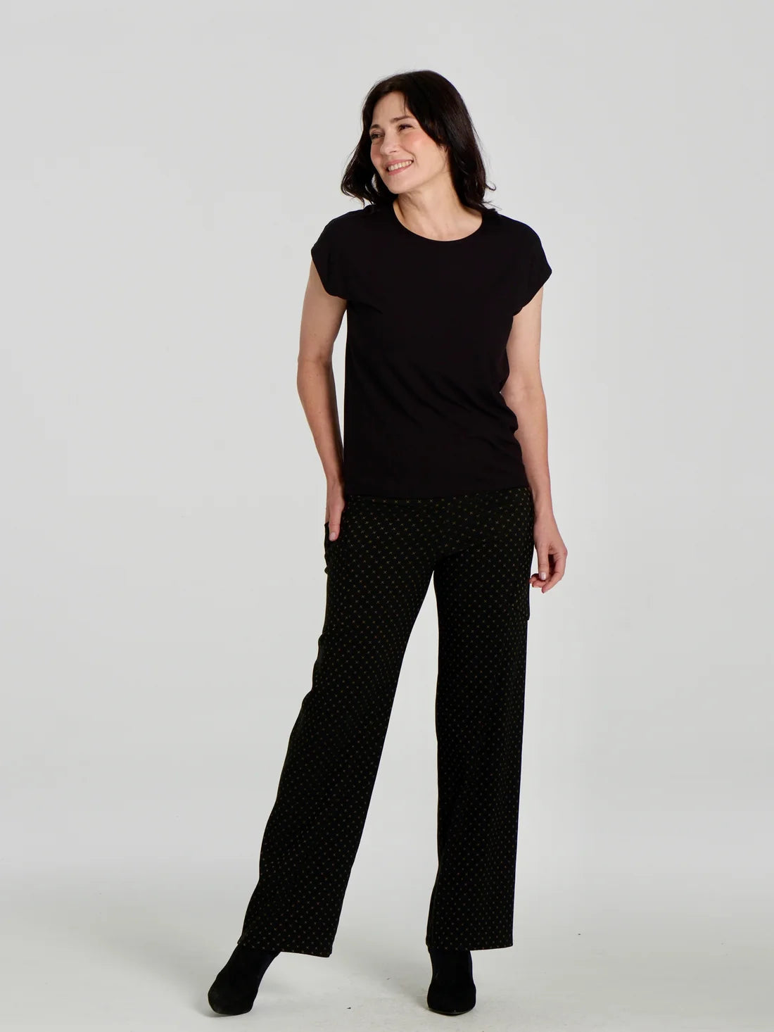 Pantalon Susan - Noir et bronze - Kollontai
