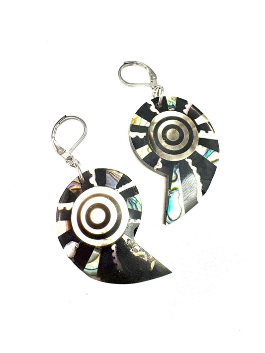 Spiral shell earrings - Adventure Red