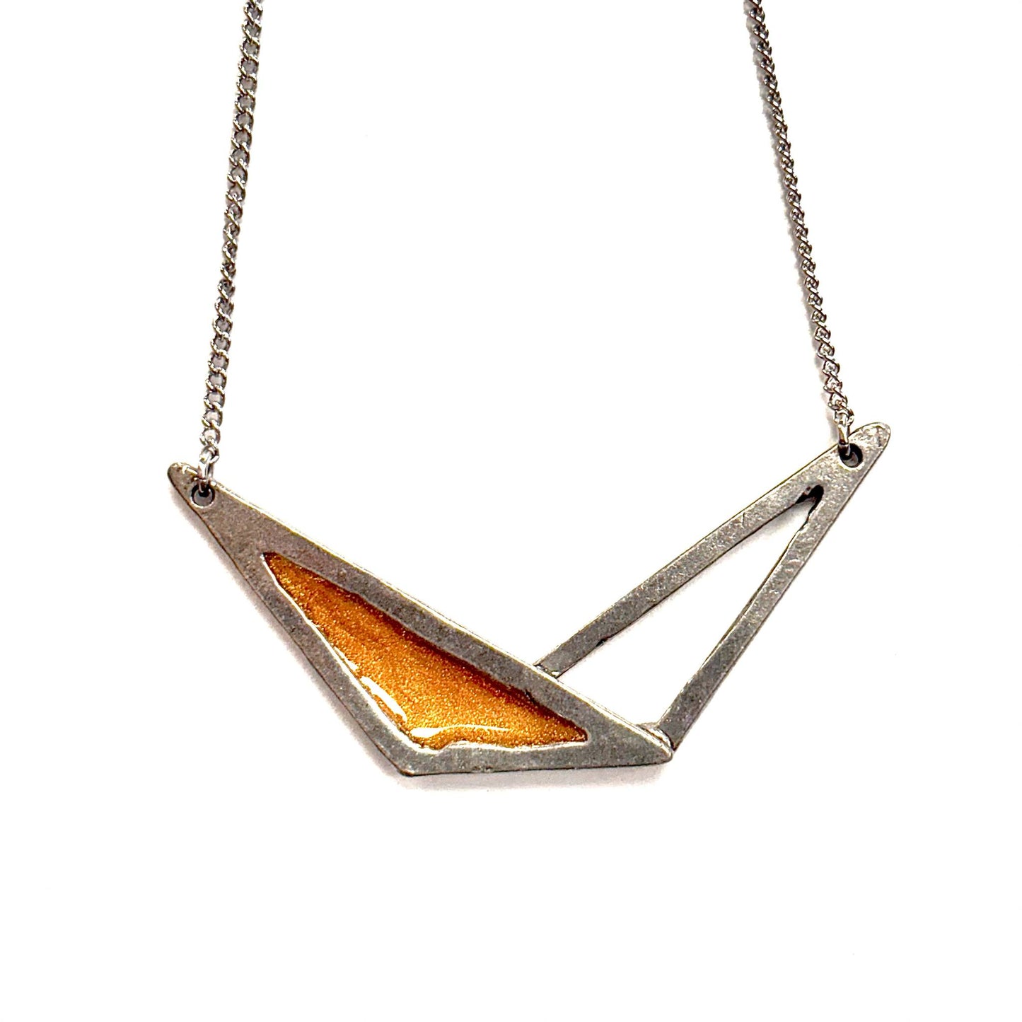 Collier Formes Géométriques Argent 2 - Rouge Bijoux - (plusieurs couleurs)