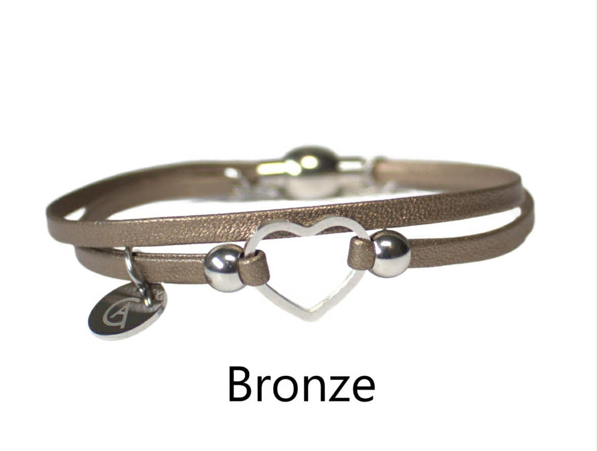 Bracelet mini coeur - 5 couleurs différentes - Créart