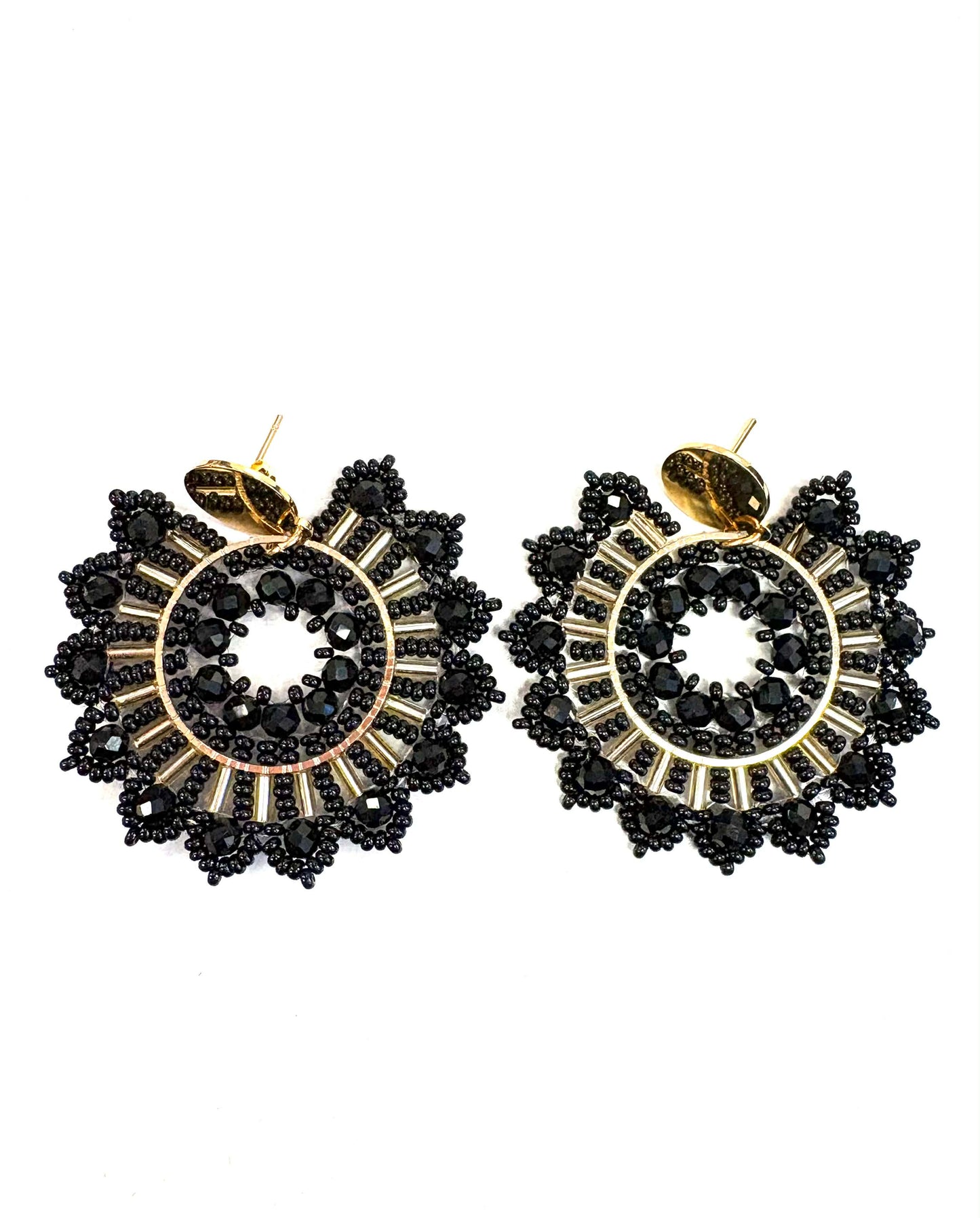 Bo Billes florales noire - Rouge inox