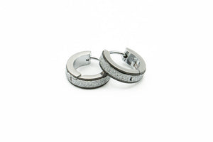 Boucles d'oreilles  - anneaux étincelles - Rouge Inox