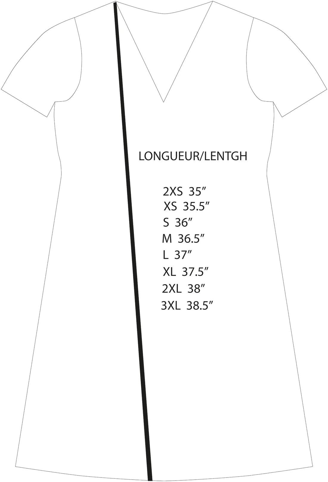 Hilo dress - straight line