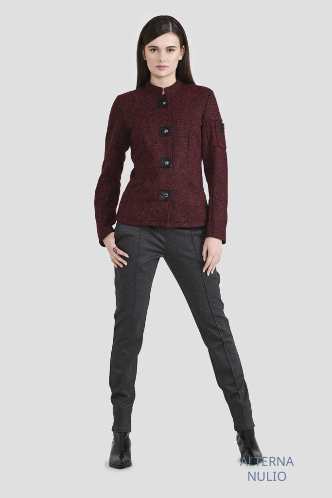 Veste Alterna - Plissé Jersey, Noir ou Rouge